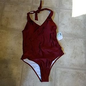Maroon Bathing Suit